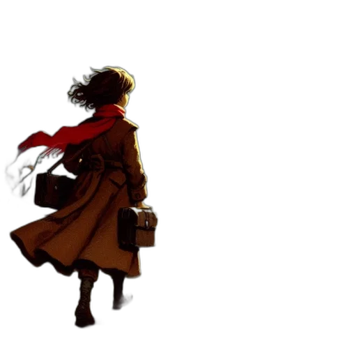 staff, jacket, concept art, comic book art transparent PNG cut-out