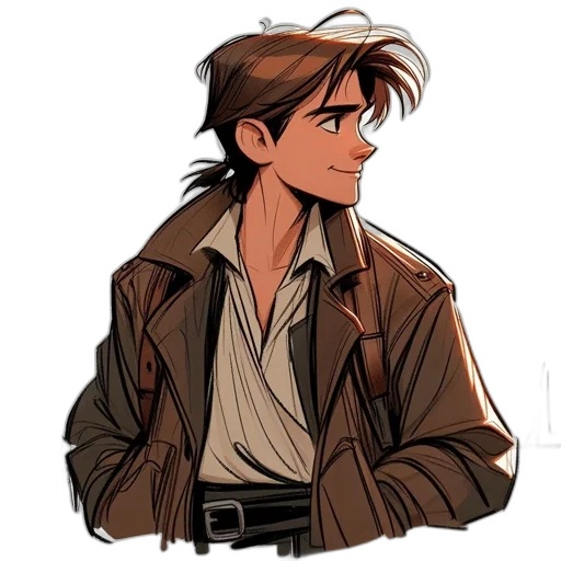 jacket, comic book art, concept art, cartoon transparent PNG cut-out