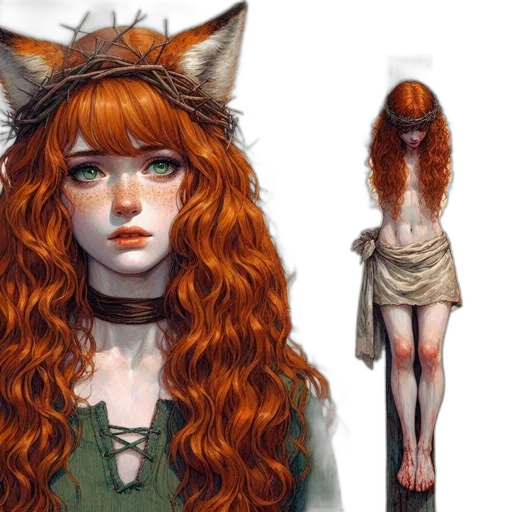 creature, dress, fantasy art, concept art transparent PNG cut-out