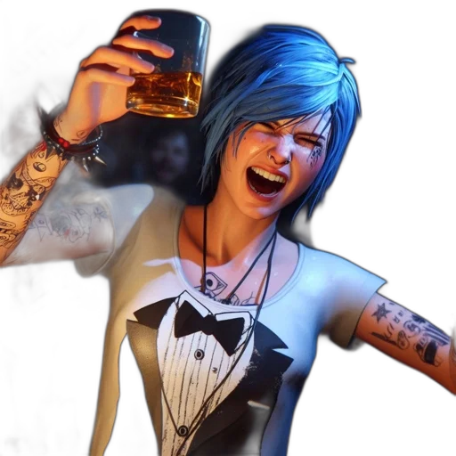 photorealistic, concept art, cyberpunk, animated transparent PNG cut-out