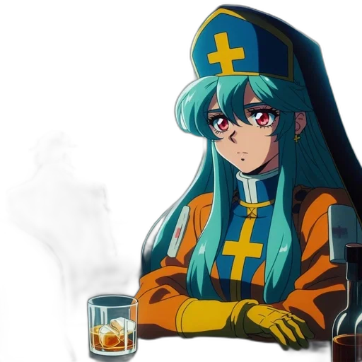 crown, jacket, anime, concept art transparent PNG cut-out
