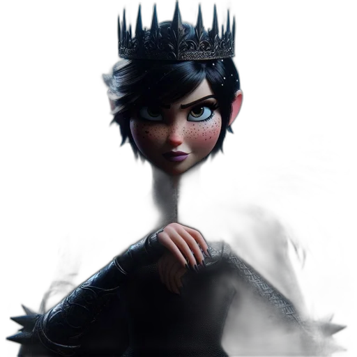 crown, dragon, creature, staff transparent PNG cut-out