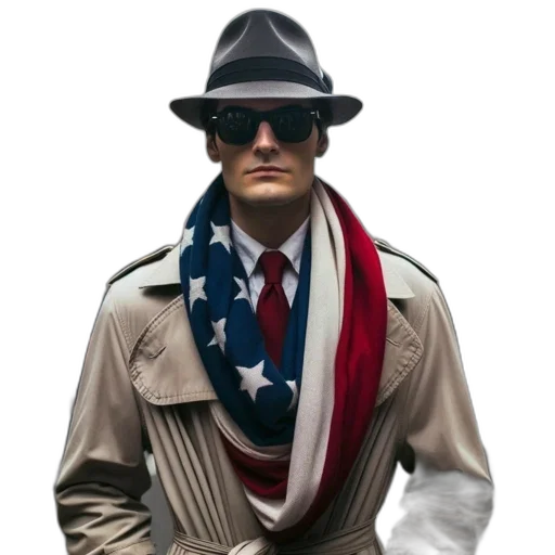 jacket, hat, man, wears transparent PNG cut-out