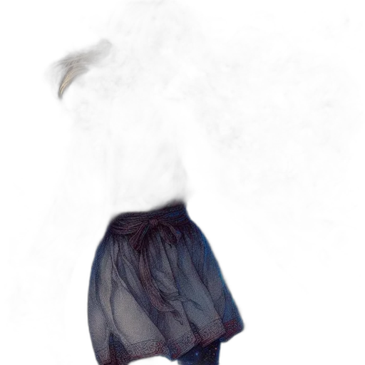 dress, mask, jacket, hair transparent PNG cut-out