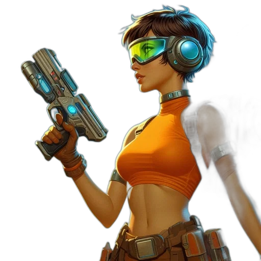 weapon, robot, staff, concept art transparent PNG cut-out