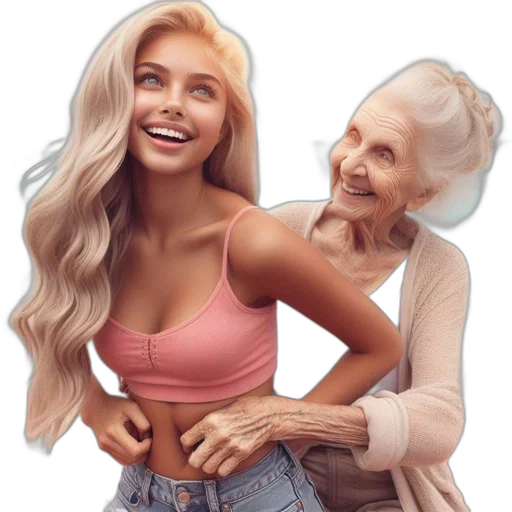 hair, face, jewelry, dress transparent PNG cut-out