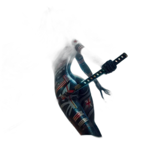 weapon, sword, robot, staff transparent PNG cut-out