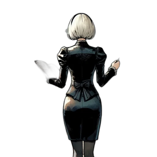 jacket, staff, dress, robot transparent PNG cut-out