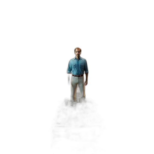 jacket, creature, staff, robot transparent PNG cut-out