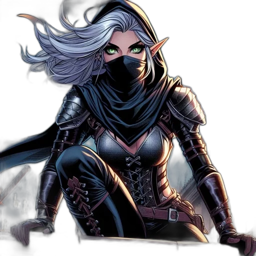 mask, sword, comic book art, concept art transparent PNG cut-out