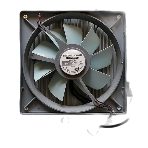 3d render, thermostaer, wiring, fan transparent PNG cut-out