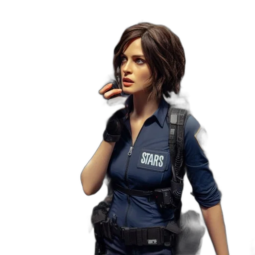 jacket, staff, concept art, photorealistic transparent PNG cut-out