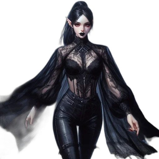 dress, fantasy art, concept art, comic book art transparent PNG cut-out