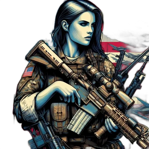 weapon, comic book art, concept art, cyberpunk transparent PNG cut-out