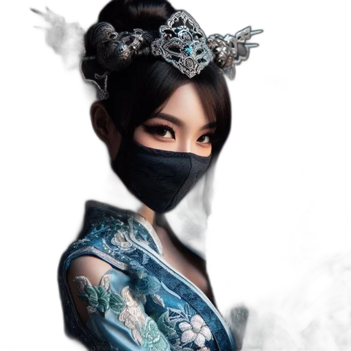 mask, face, dress, dragon transparent PNG cut-out
