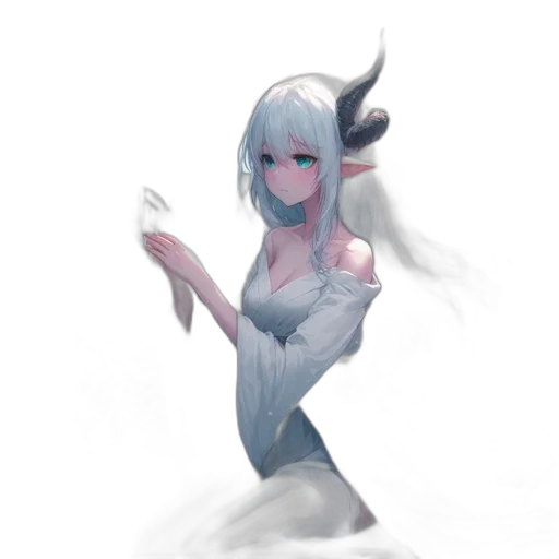 dragon, dress, staff, creature transparent PNG cut-out