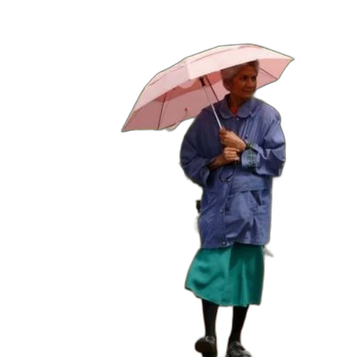 umbrella, jacket, staff, hat transparent PNG cut-out