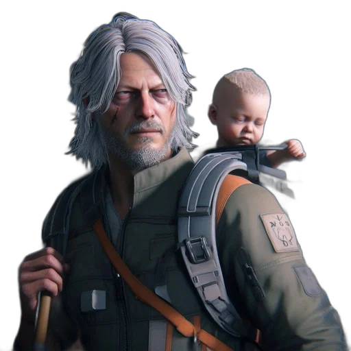 face, jacket, creature, hair transparent PNG cut-out