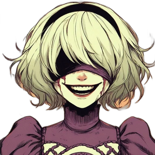 mask, face, hair, robot transparent PNG cut-out
