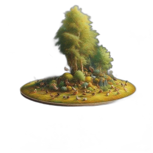 tree, crown, hat, staff transparent PNG cut-out