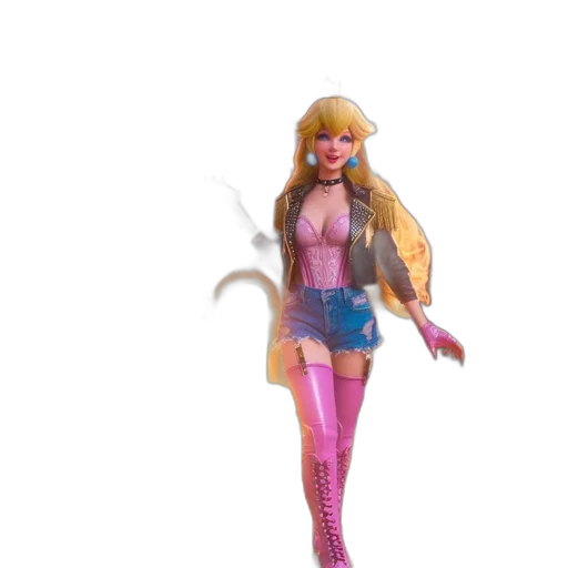3d render, concept art, fantasy art, pixel art transparent PNG cut-out