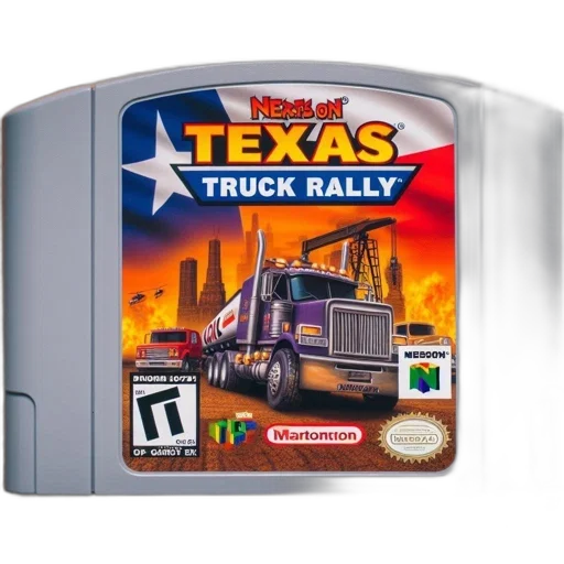 nintendo, cartridge, titled, texas transparent PNG cut-out
