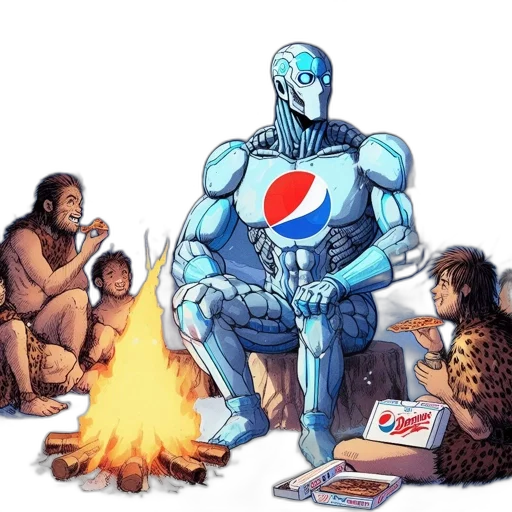 robot, food, creature, bottle transparent PNG cut-out