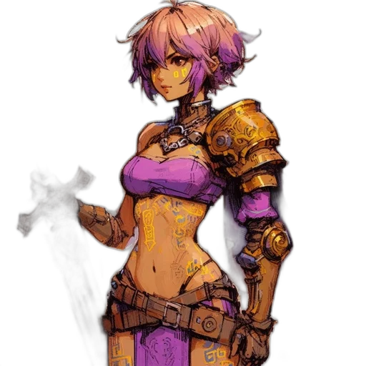 staff, robot, weapon, dress transparent PNG cut-out