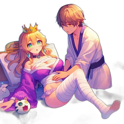 crown, anime, pixel art, fantasy art transparent PNG cut-out