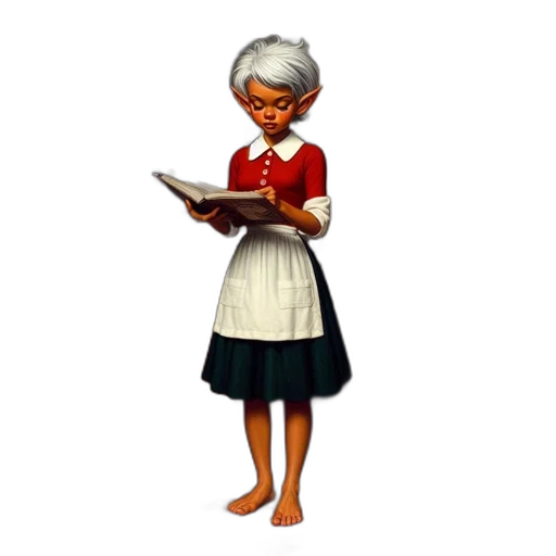 staff, dress, concept art, 3d render transparent PNG cut-out