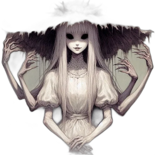 creature, mask, crown, dress transparent PNG cut-out