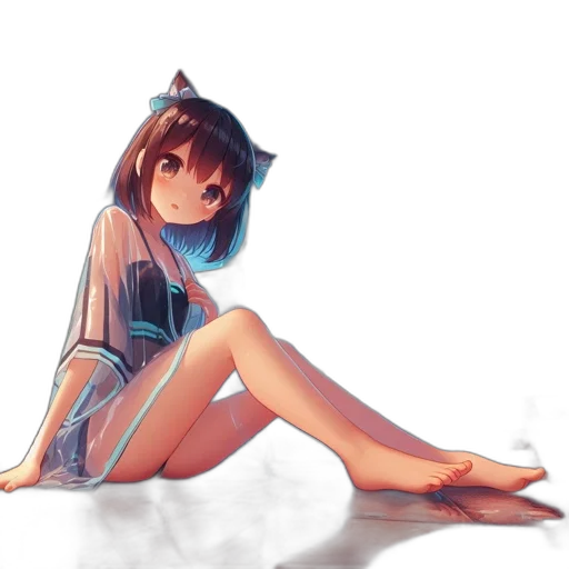 dress, robot, umbrella, creature transparent PNG cut-out