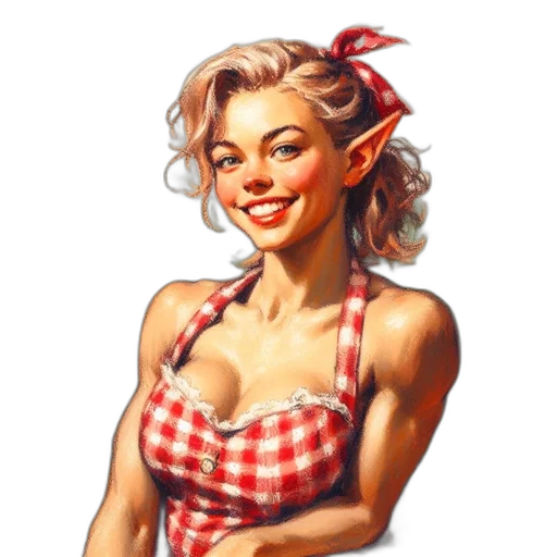 staff, dress, comic book art, photorealistic transparent PNG cut-out