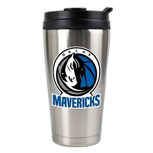 silver, travel, mug, blue transparent PNG cut-out