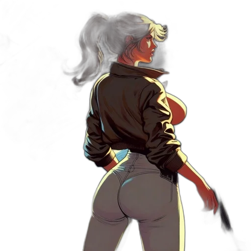 jacket, staff, concept art, comic book art transparent PNG cut-out