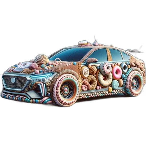 car, concept art, 3d render, fantasy art transparent PNG cut-out