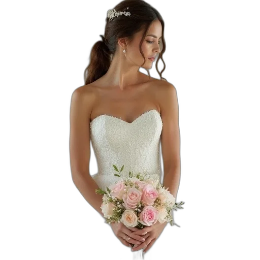 dress, jewelry, crown, photorealistic transparent PNG cut-out
