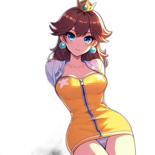 dress, crown, staff, weapon transparent PNG cut-out