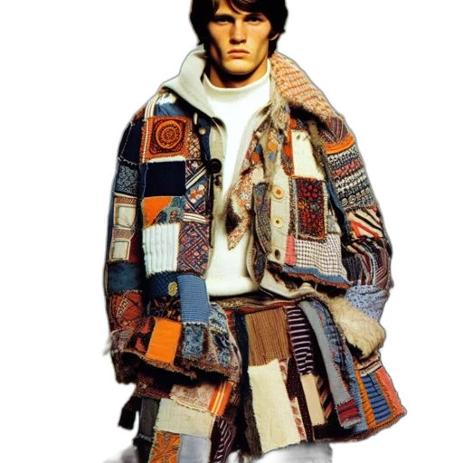 jacket, earth tones, male, model transparent PNG cut-out