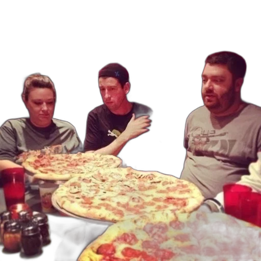 food, three, people, sit transparent PNG cut-out