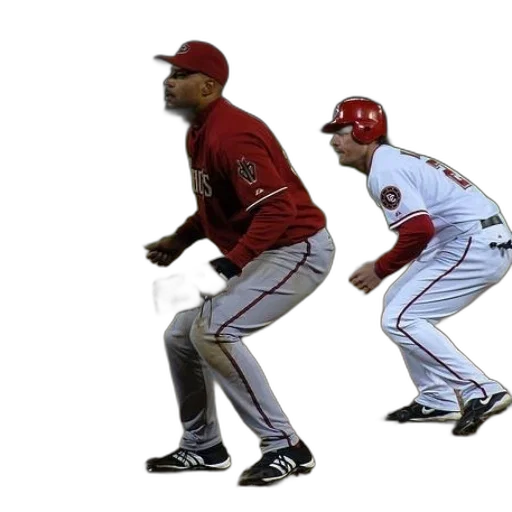 baseball, player, red, uniform transparent PNG cut-out