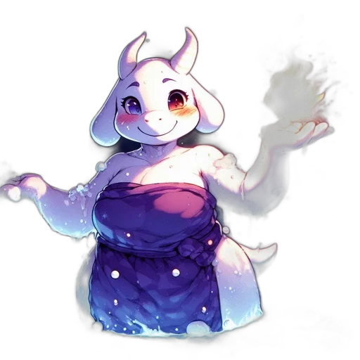 dragon, creature, dress, staff transparent PNG cut-out