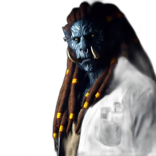 mask, staff, creature, face transparent PNG cut-out