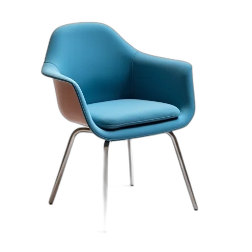furniture, 3d render, blue, modern transparent PNG cut-out