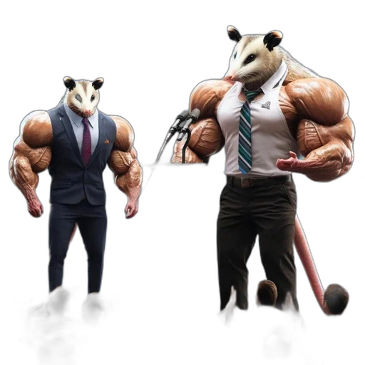 animal, mask, concept art, 3d render transparent PNG cut-out