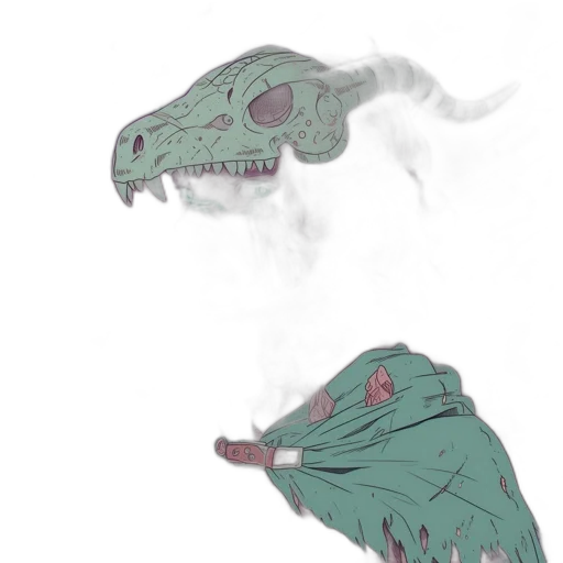 dragon, creature, mask, weapon transparent PNG cut-out