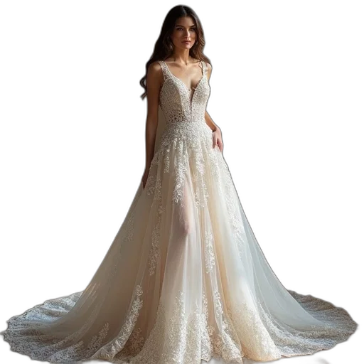 dress, line, princess, scoop transparent PNG cut-out