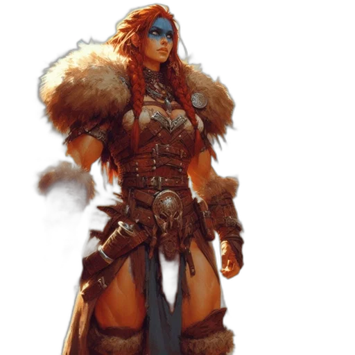 concept art, fantasy art, comic book art, 3d render transparent PNG cut-out