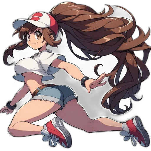 hat, hair, staff, dress transparent PNG cut-out