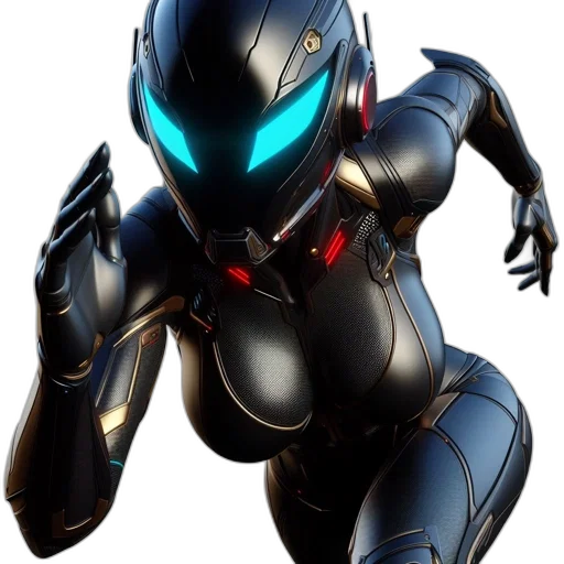 robot, concept art, 3d render, cyberpunk transparent PNG cut-out